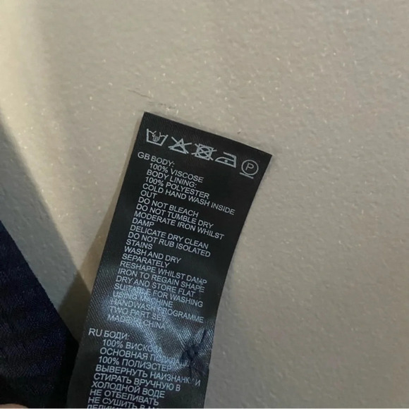 New! Reiss Mia trapeze Dress Navy Blue nwot 13906 - Picture 11 of 13